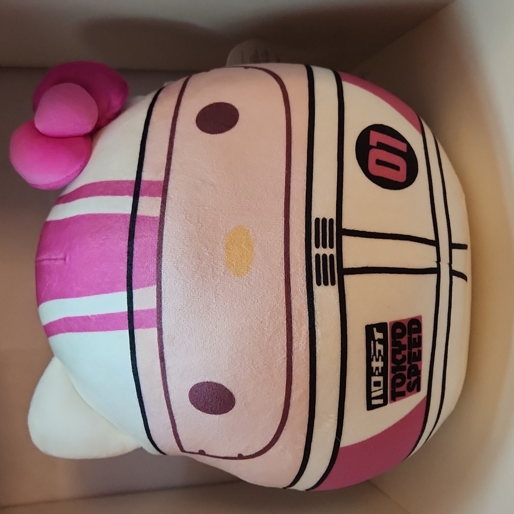 Sanrio Hello Kitty Pink & White Tokyo Speed Racer Squishmallow
